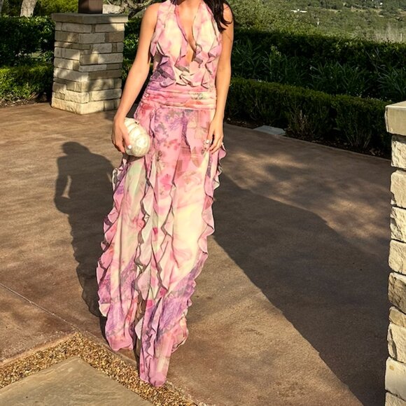 Divya Pink Maxi Dress NBD: Size M - Picture 5 of 8